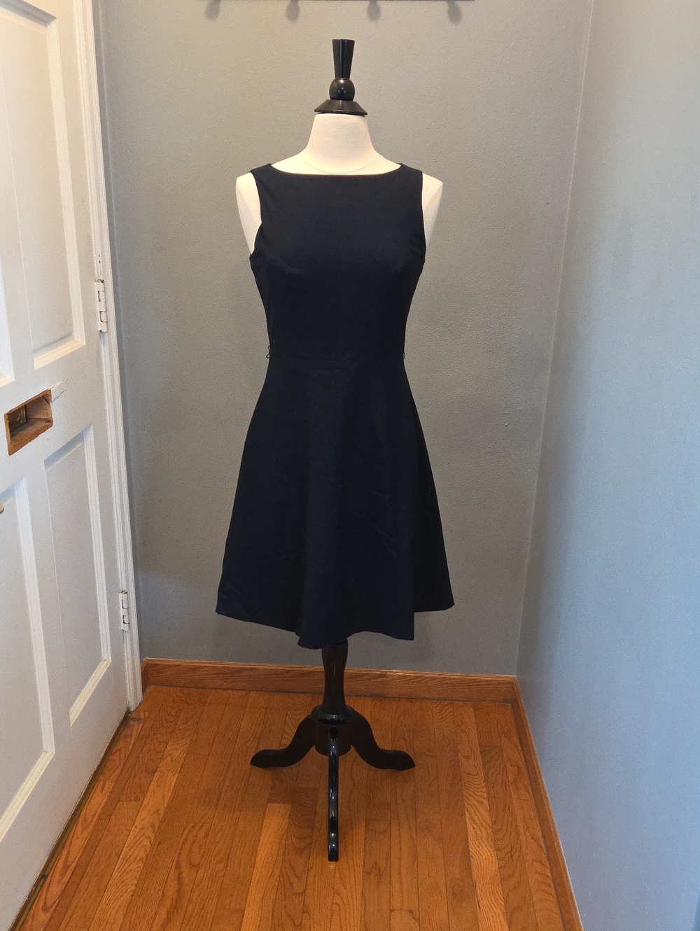 H&M Black Sleeveless Fit-and-Flare Mini Dress